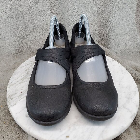 Clarks Shoes Womens Size 8 Black Faux Leather Sillian Bella Cloudstepper Loafers - Picture 3 of 10